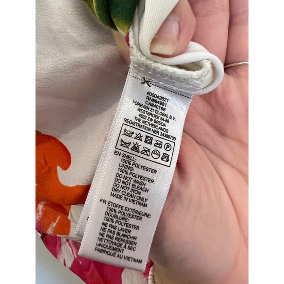 Floral Print Spaghetti Strap Mini Dress By Forever 21 Size S Polyester Blend - Picture 3 of 6